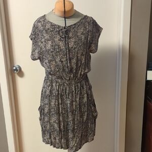 Vintage Italian Black and Cream Women's Dress